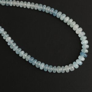 Natural Aquamarine Smooth Rondelle Beads - 6 Mm To 7 Mm - Aquamarine - Gem Quality , 20 Cm Full Strand, Price Per Strand Natural Aquamarine Smooth Rondelle Beads - 6 Mm To 7 Mm - Aquamarine - Gem Quality , 20 Cm Full Strand, Price Per Strand