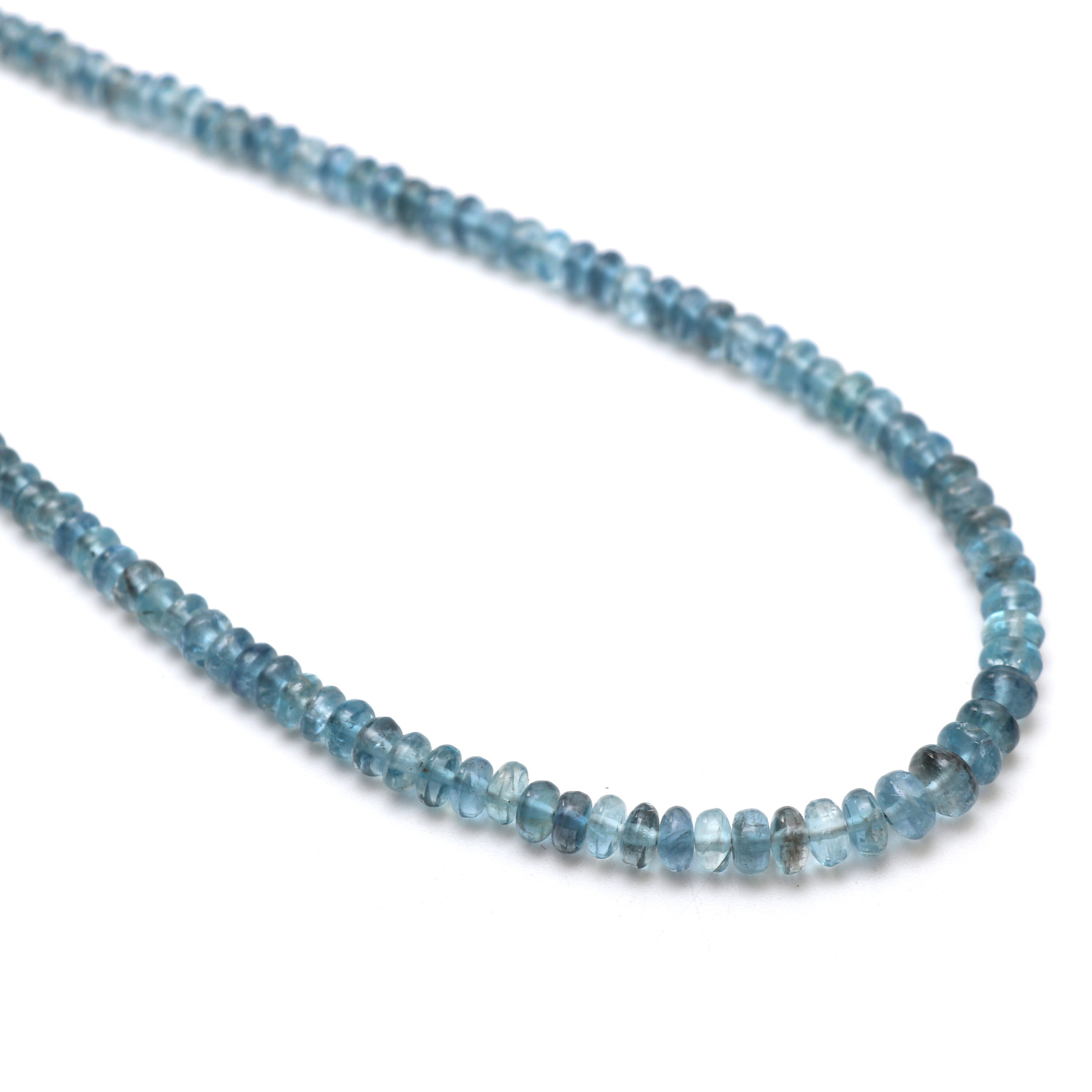 Aquamarine Smooth Rondelle Beads, 3.5 Mm To 6.5 Mm, Aquamarine Jewelry Handmade Gift For Women, 18 Inches Full Strand, Price Per Strand