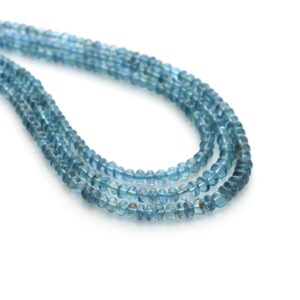 Aquamarine Smooth Rondelle Beads | 3mm To 4.5mm | 18 Inch Strand | Aquamarine Jewelry Making Beads | Price Per Strand | Wholesale Aquamarine Aquamarine Smooth Rondelle Beads | 3mm To 4.5mm | 18 Inch Strand | Aquamarine Jewelry Making Beads | Price Per Strand | Wholesale Aquamarine