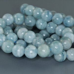 11-12mm Beryl Aquamarine Gemstone Grade AA Blue Round Loose Beads 7.5 inch Half Strand LOT 1,2,6,12 and 50 (90183647-372)