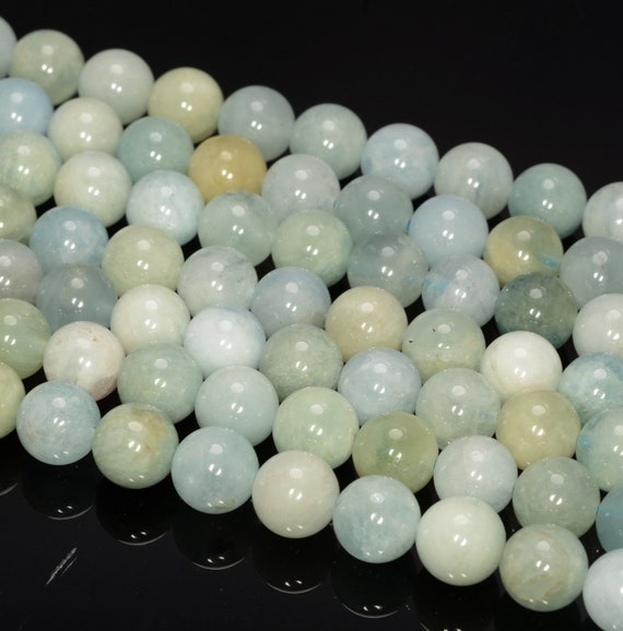 12mm Aquamarine Gemstone Grade A Round Loose Beads 15.5 Inch Full Strand Wholesale (80009846-a182)