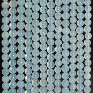 4mm Beryl Aquamarine Gemstone Grade Aaa Blue Round Loose Beads 15.5 Inch Full Strand (90183615-371)