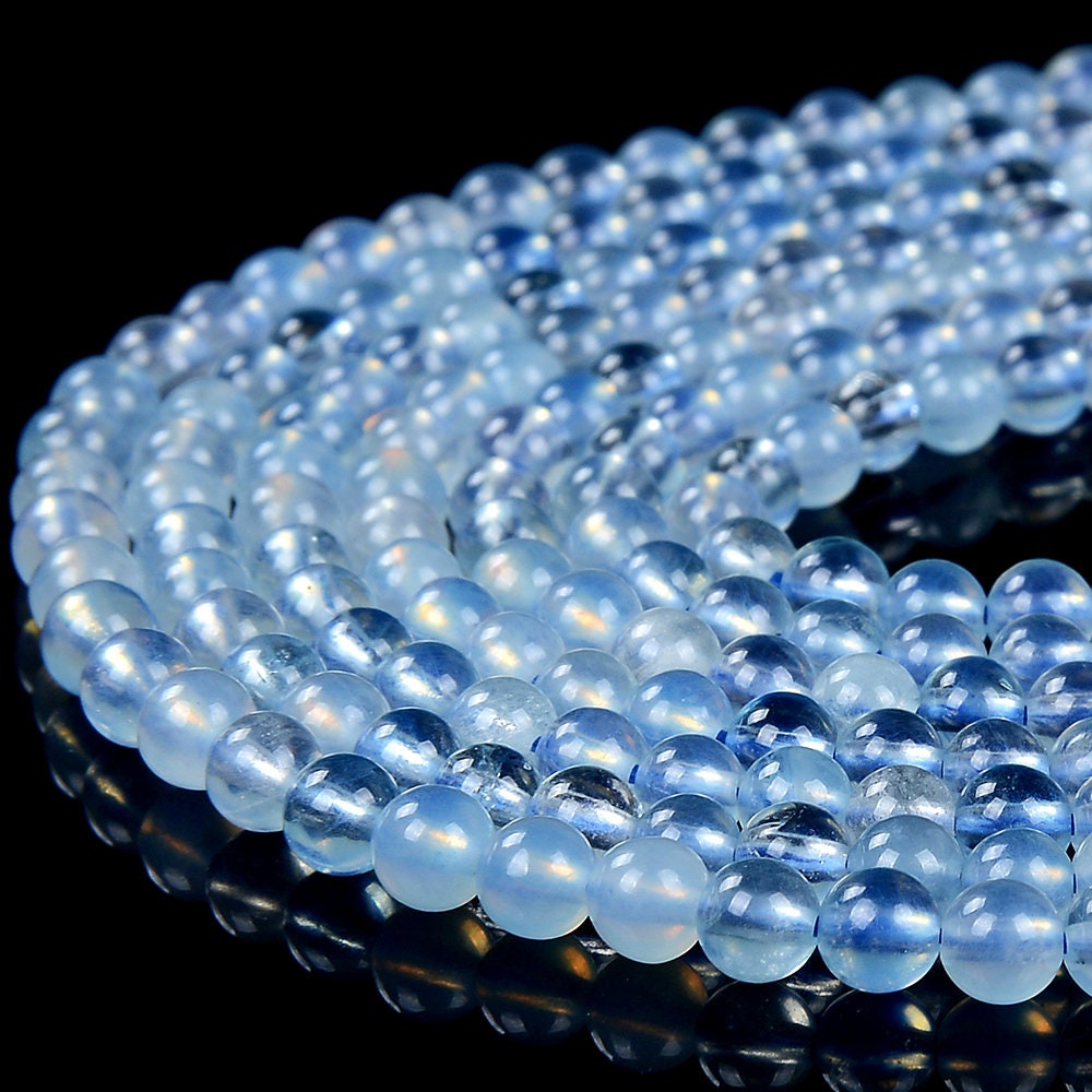 4mm Natural Aquamarine Gemstone Grade Aaa Round Loose Beads 15 Inch Full Strand (80017382-p77)