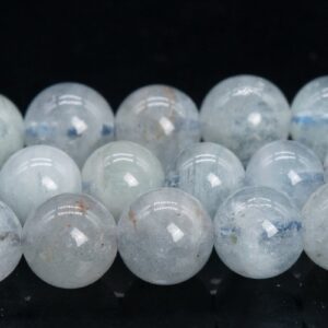 5MM Aquamarine Beads Grade AB Genuine Natural Gemstone Full Strand Round Loose Beads 15.5" BULK LOT 1,3,5,10 and 50 (100734-311)