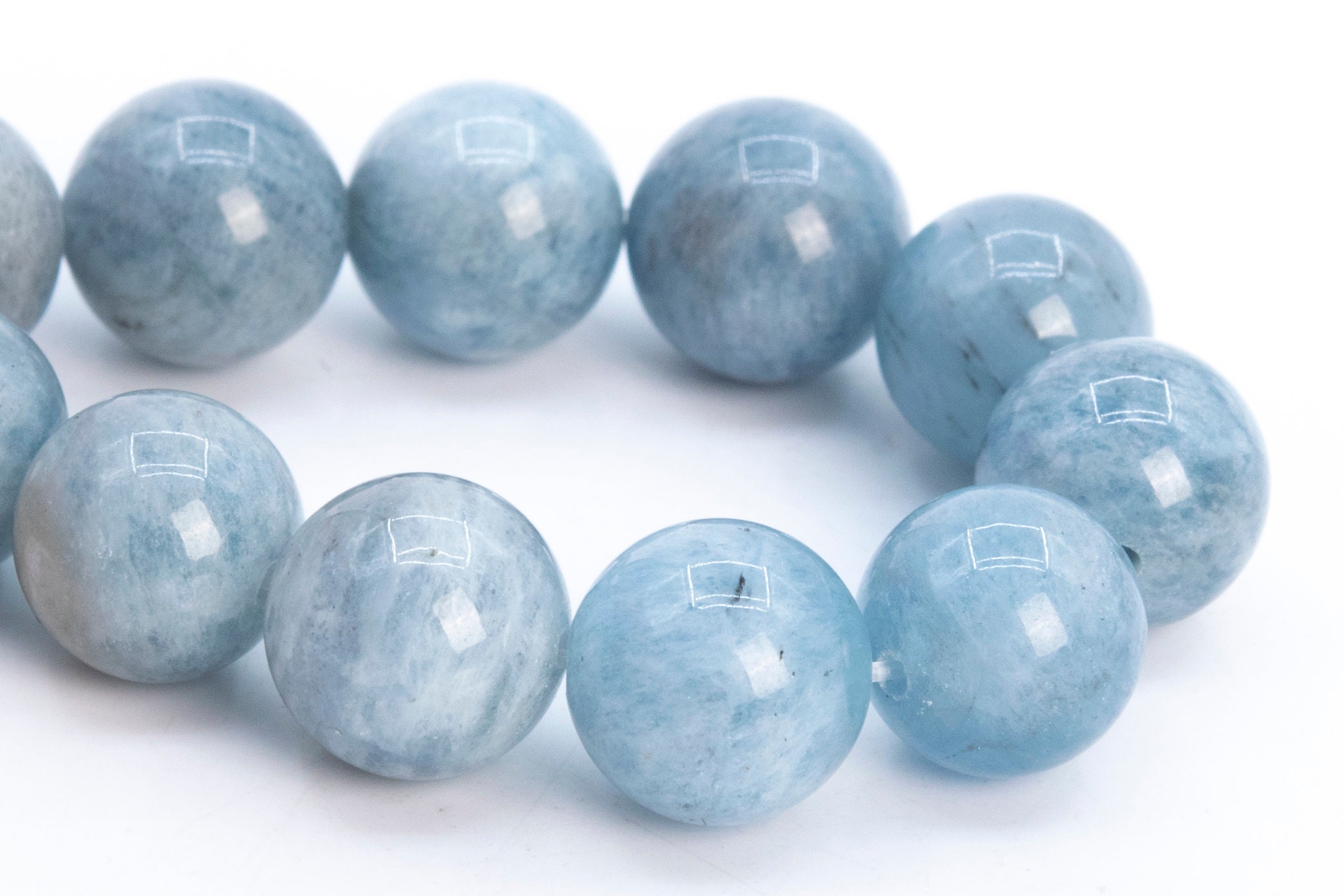 9-10mm Light Blue Aquamarine Biotite Inclusions Bead Brazil Grade A Genuine Natural Gemstone Half Strand Round Loose Beads 7" (114074h-3762) 9-10mm Light Blue Aquamarine Biotite Inclusions Bead Brazil Grade A Genuine Natural Gemstone Half Strand Round Loose Beads 7" (114074h-3762)