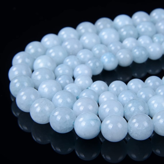 Aquamarine Blue Quartz Gemstone Round 6mm 8mm Loose Beads Bulk Lot 1,2,6,12 And 50 (a295)