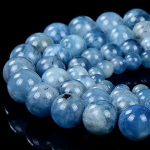 Natural Devil Blue Aquamarine Gemstone Grade AAA Round 5MM 6MM 7MM 8MM 9MM 10MM 11MM 12MM 13MM Loose Beads (D397)