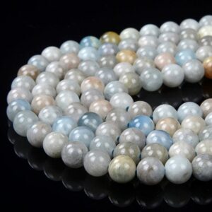 Natural Aquamarine Gemstone Round 8MM Loose Beads BULK LOT 1,2,6,12 and 50 (D98)