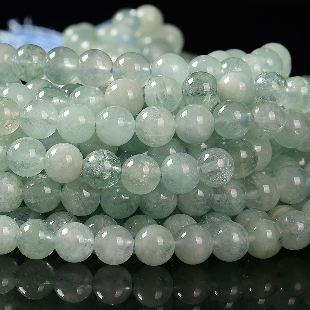 Natural Aquamarine Gemstone Grade Aaa Round 8mm Loose Beads (d579)