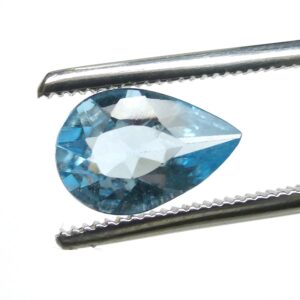 1.085 Carats Aquamarine Loose Gemstone Pear Drop Flawless Gem Cut Engagement Ring Sky Translucent Light Blue Aqua Brazilian 1.085 Carats