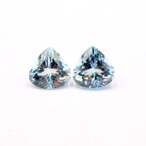 4.50 Cts Natural Heart Cut Aquamarine Pair: Jewelry Making