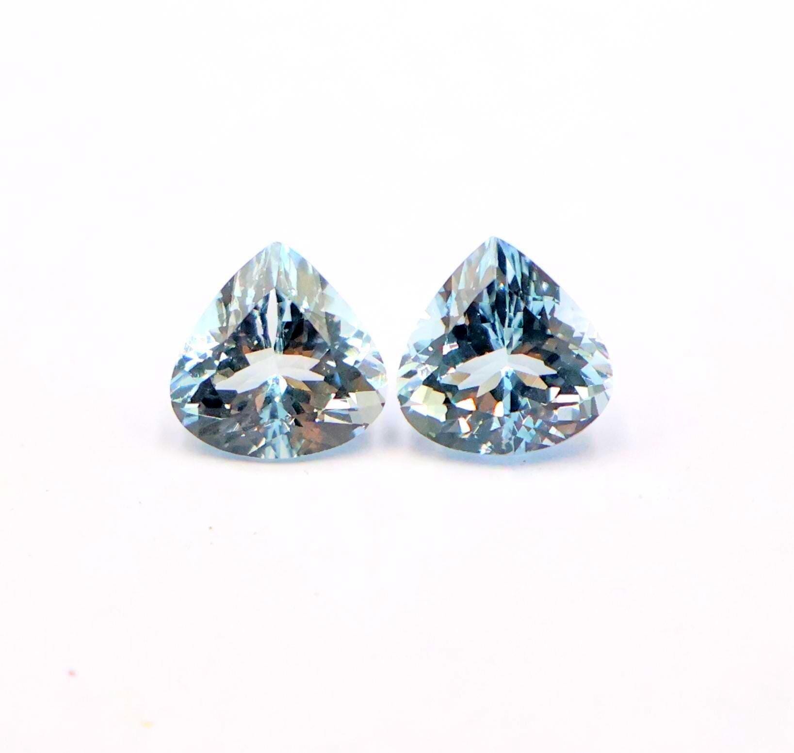 4.50 Cts Natural Heart Cut Aquamarine Pair: Jewelry Making