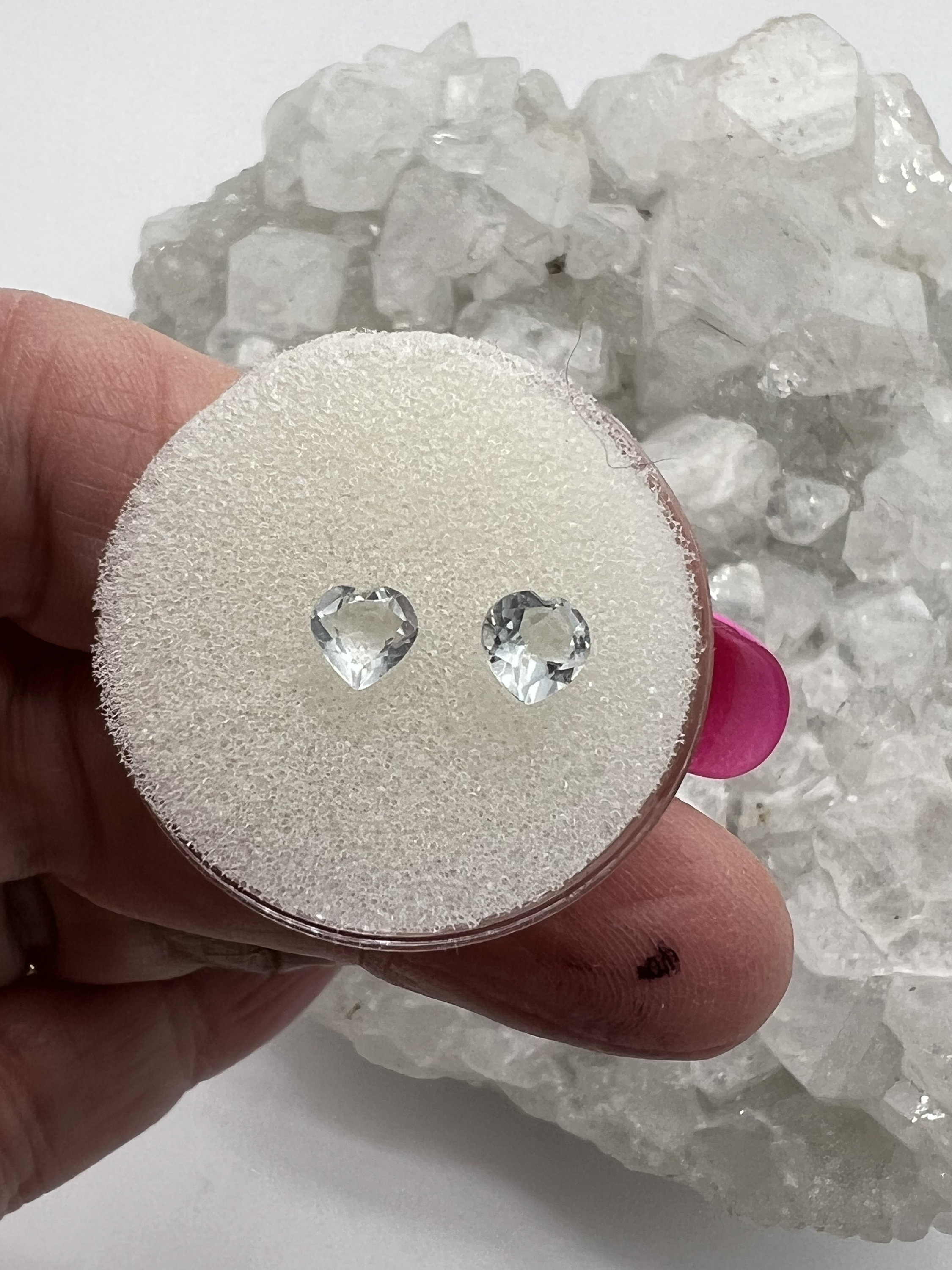 Aquamarine Heart Gemstone-.35 Or .40 Carats-sold 1 Each