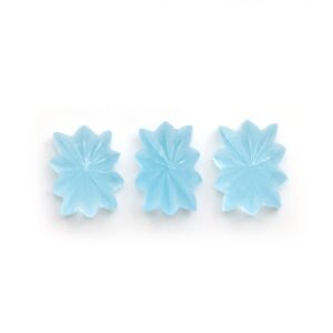 Milky Aquamarine Rectangle Carving Loose Gemstone, 13.5x18.5 Mm To 14.5x19 Mm, Aquamarine Jewelry Making Gemstone, Set Of 3 Pieces