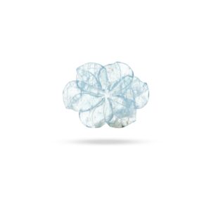 Natural Aquamarine Flower Carving Loose Gemstone, 25x33 Mm, Aquamarine Jewelry Making Gemstone, 1 Piece