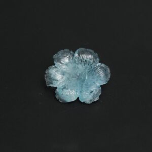 Natural Aquamarine Flower Carving Loose Gemstone, 29x29 Mm, Aquamarine Flower, Aquamarine Carving Jewelry Making Gemstone, 1 Piece