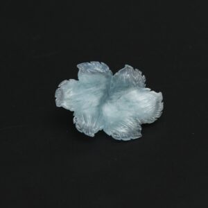 Natural Aquamarine Flower Carving Loose Gemstone, 21.5x30 Mm, Aquamarine Flower, Aquamarine Carving Jewelry Making Gemstone, 1 Piece