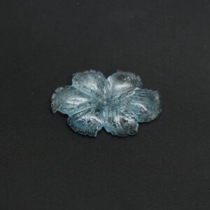 Natural Aquamarine Flower Carving Loose Gemstone, 18.5x30 Mm, Aquamarine Flower, Aquamarine Carving Jewelry Making Gemstone, 1 Piece