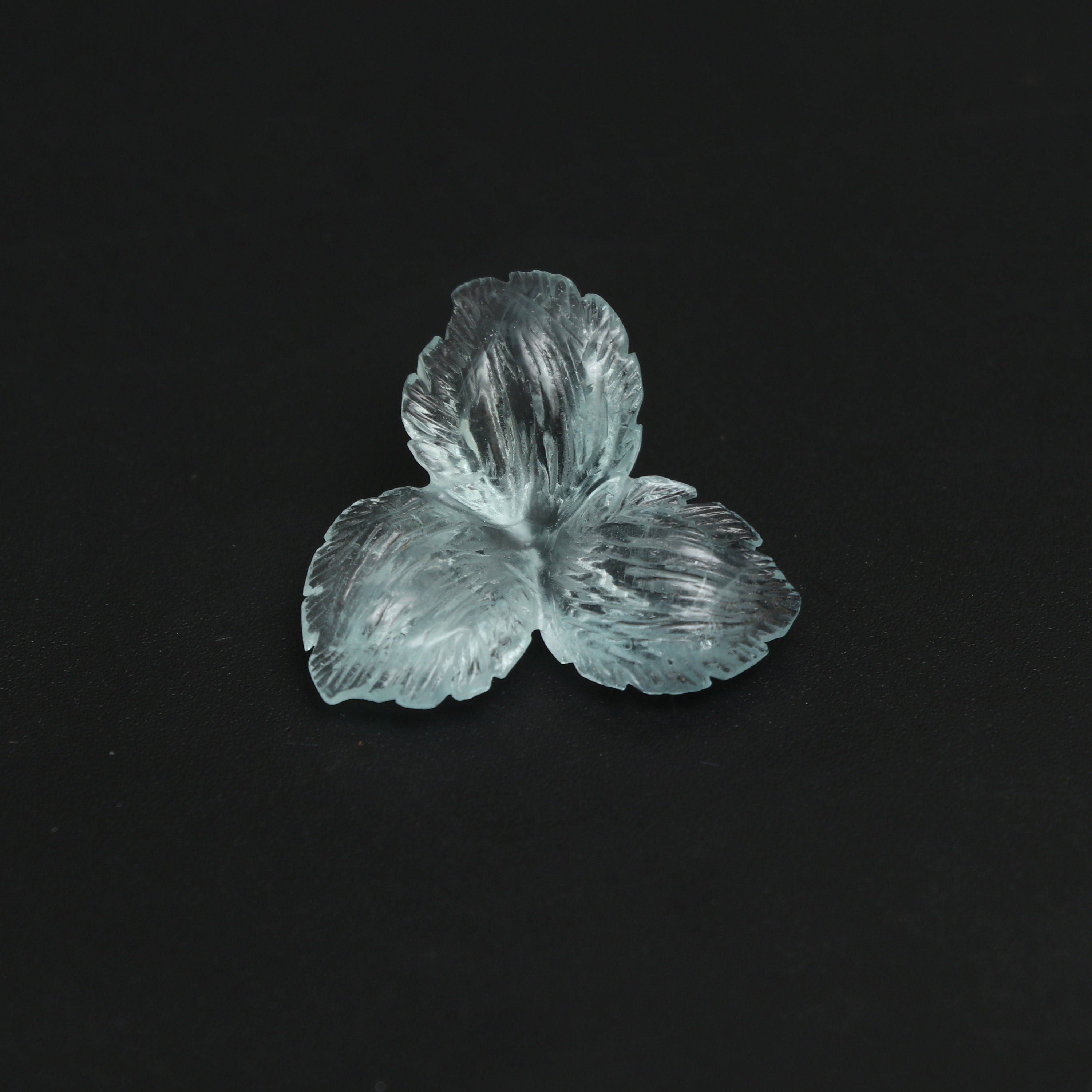 Natural Aquamarine Flower Carving Loose Gemstone, 23x23 Mm, Aquamarine Flower, Aquamarine Carving Jewelry Making Gemstone, 1 Piece