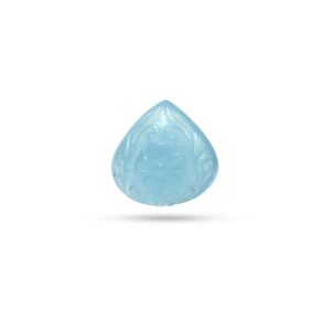 Natural Aquamarine Heart Carving Loose Gemstone, 21.5x21.5 Mm, Aquamarine Jewelry Making Gemstone, 1 Piece
