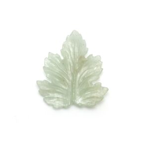 Natural Aquamarine Leaf Carving Loose Gemstone, 35.5x38 Mm, Aquamarine Leaf Jewelry Making Gemstone, 1 Piece