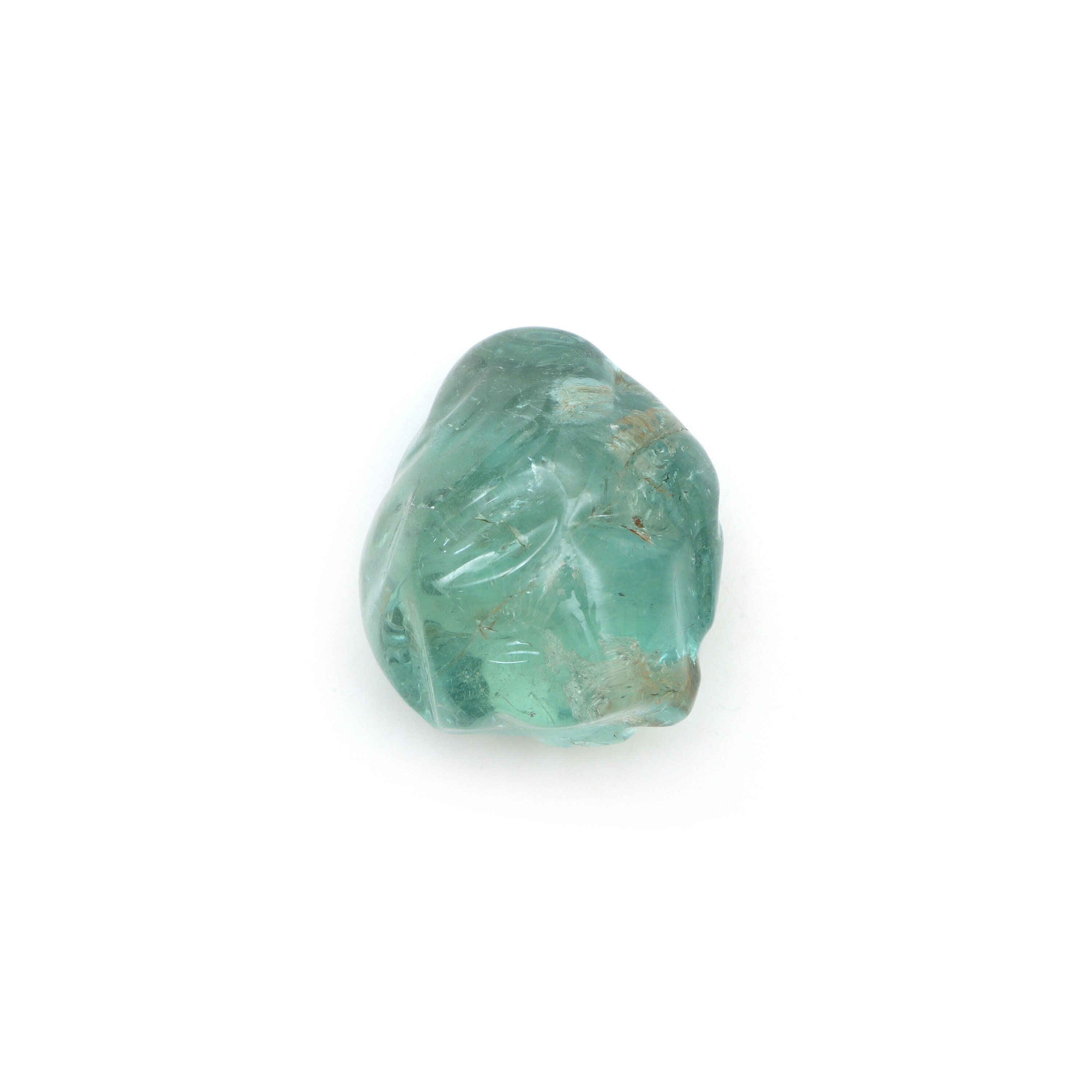 Natural Aquamarine Smooth Organic Loose Gemstone, 39x43 Mm, Aquamarine Jewelry Making Gemstone, 1 Piece