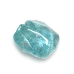 Natural Aquamarine Smooth Organic Loose Gemstone | 36x40 Mm | Organic Shaped Loose Gemstone | 1 Piece