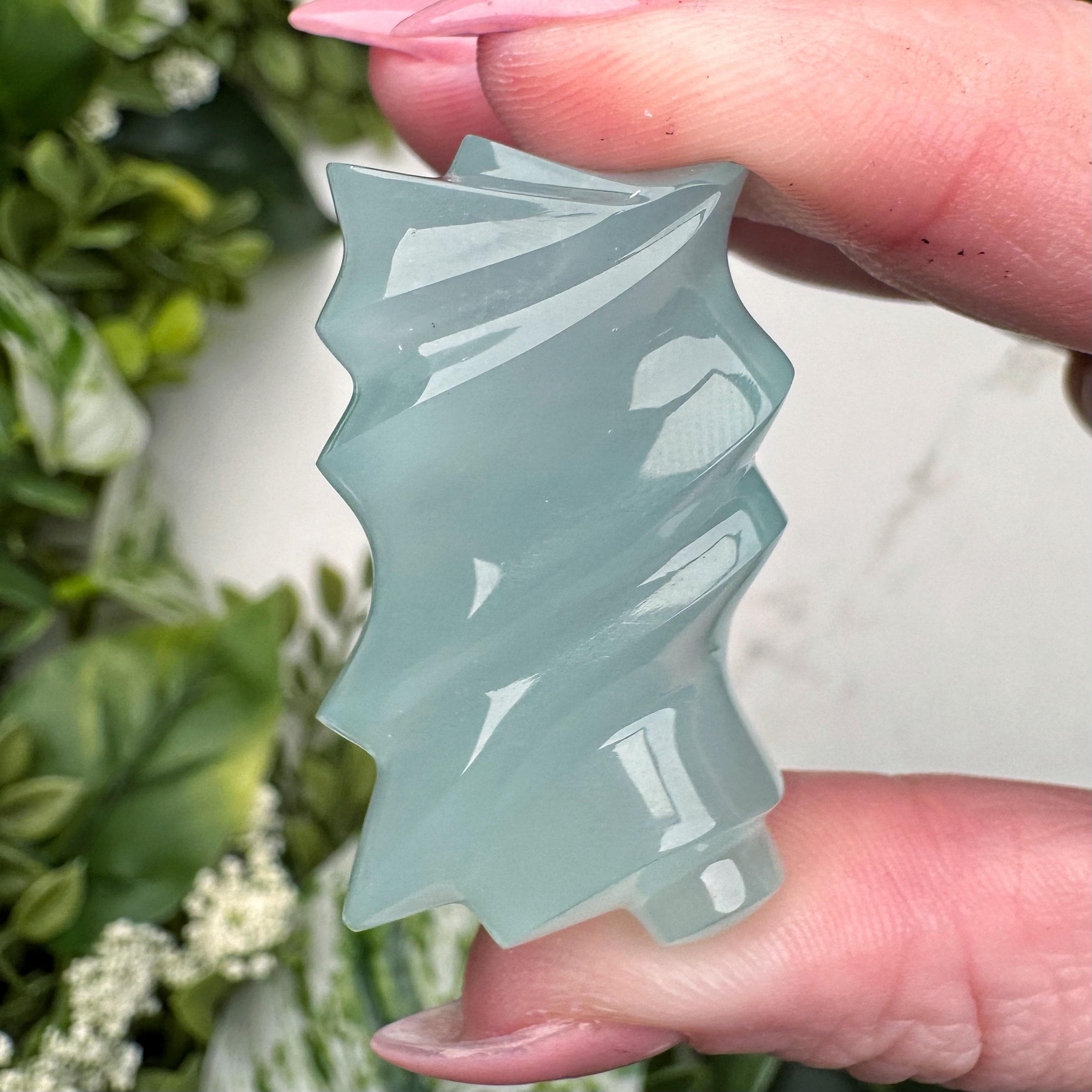 Rare Aquamarine Rr Barbosa | 319g | - #1 (polished Blue Crystal Carving, Throat Chakra, Peace)