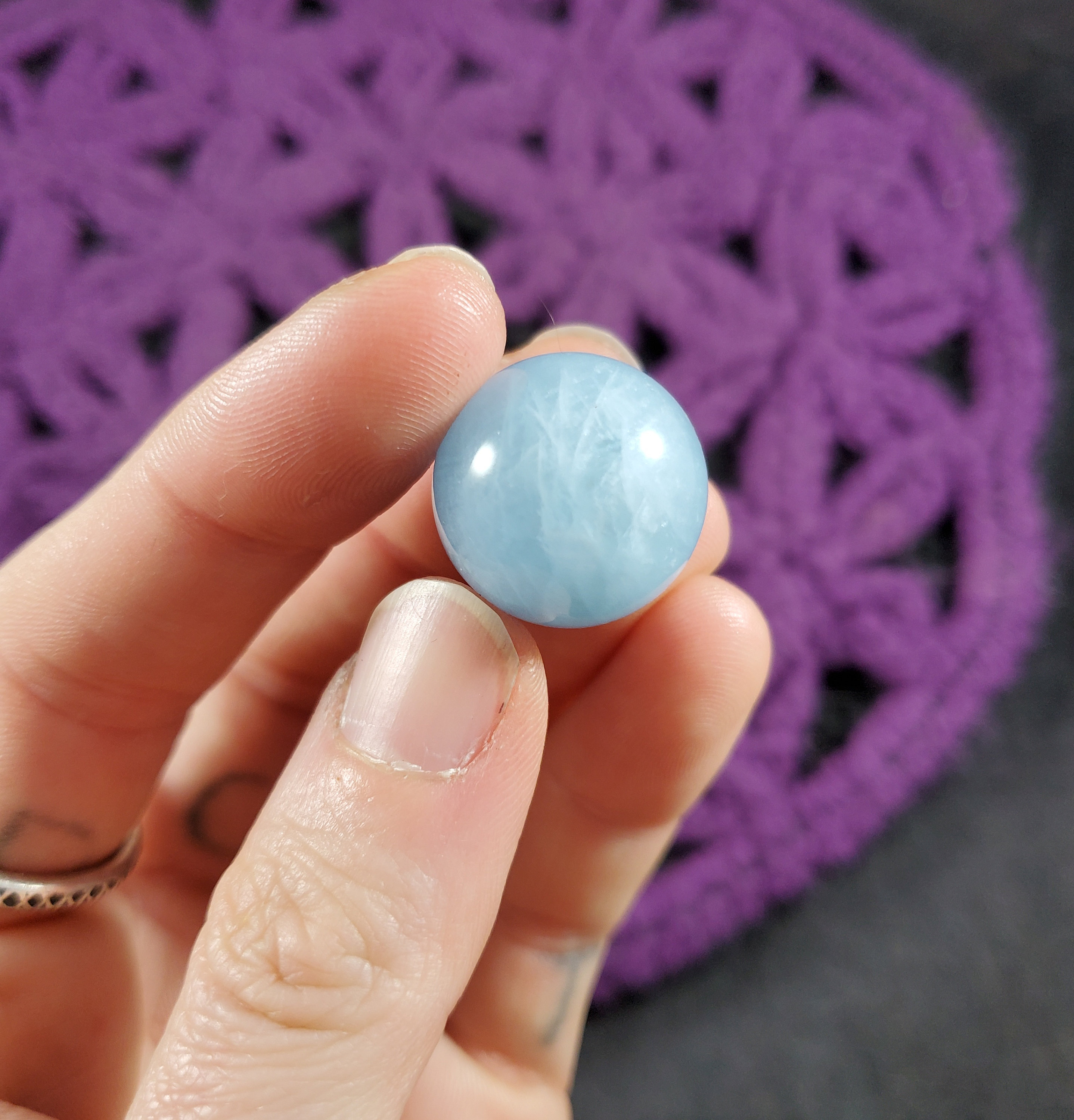 Aquamarine Sphere 18mm Crystal Ball Stone Polished Marble Blue Aqua Natural High Quality Small Aquamarine Sphere 18mm Crystal Ball Stone Polished Marble Blue Aqua Natural High Quality Small