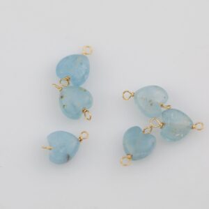 USA Gold Filled Permanent Jewelry Connectors Aquamarine Heart Gemmy Quality Connector or Charm 1420 Gold Filled USA Gold Filled Permanent Jewelry Connectors Aquamarine Heart Gemmy Quality Connector or Charm 1420 Gold Filled