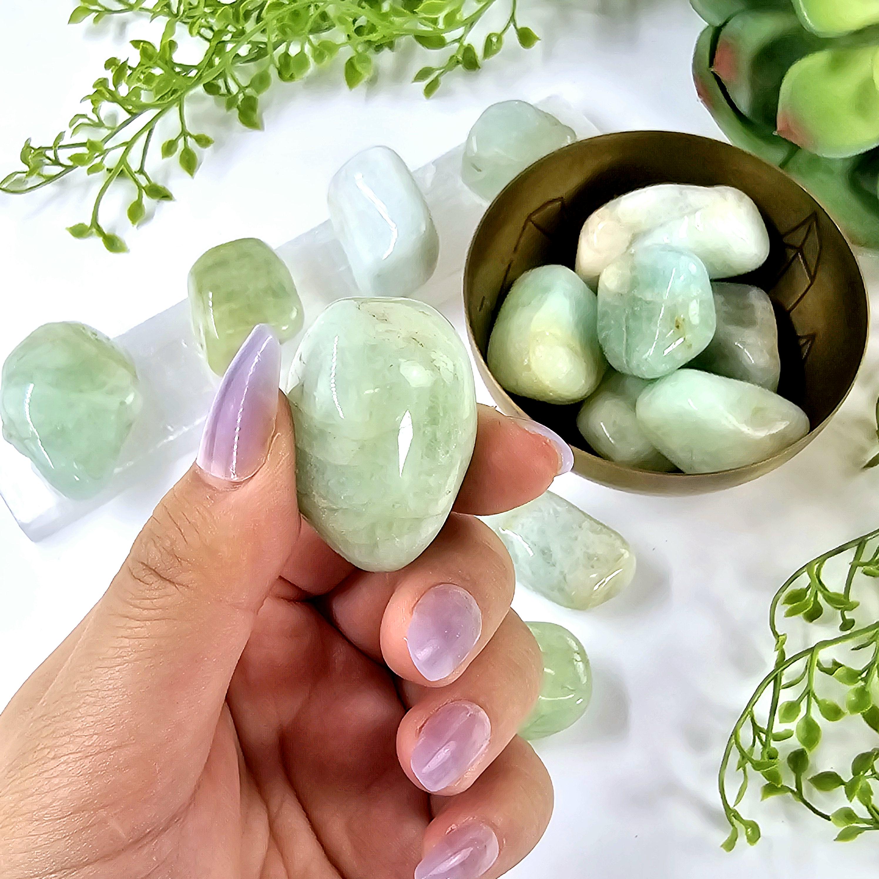 Aquamarine Crystal Large Tumbled Stone - By The Piece Birthstone Minerals Gemstones
