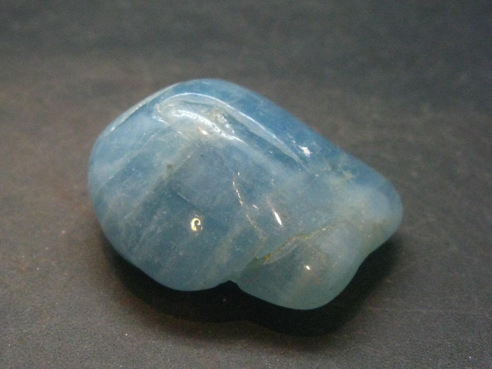 Genuine Blue Aquamarine Tumbled Stone From Brazil - 1.4" - 28.39 Grams