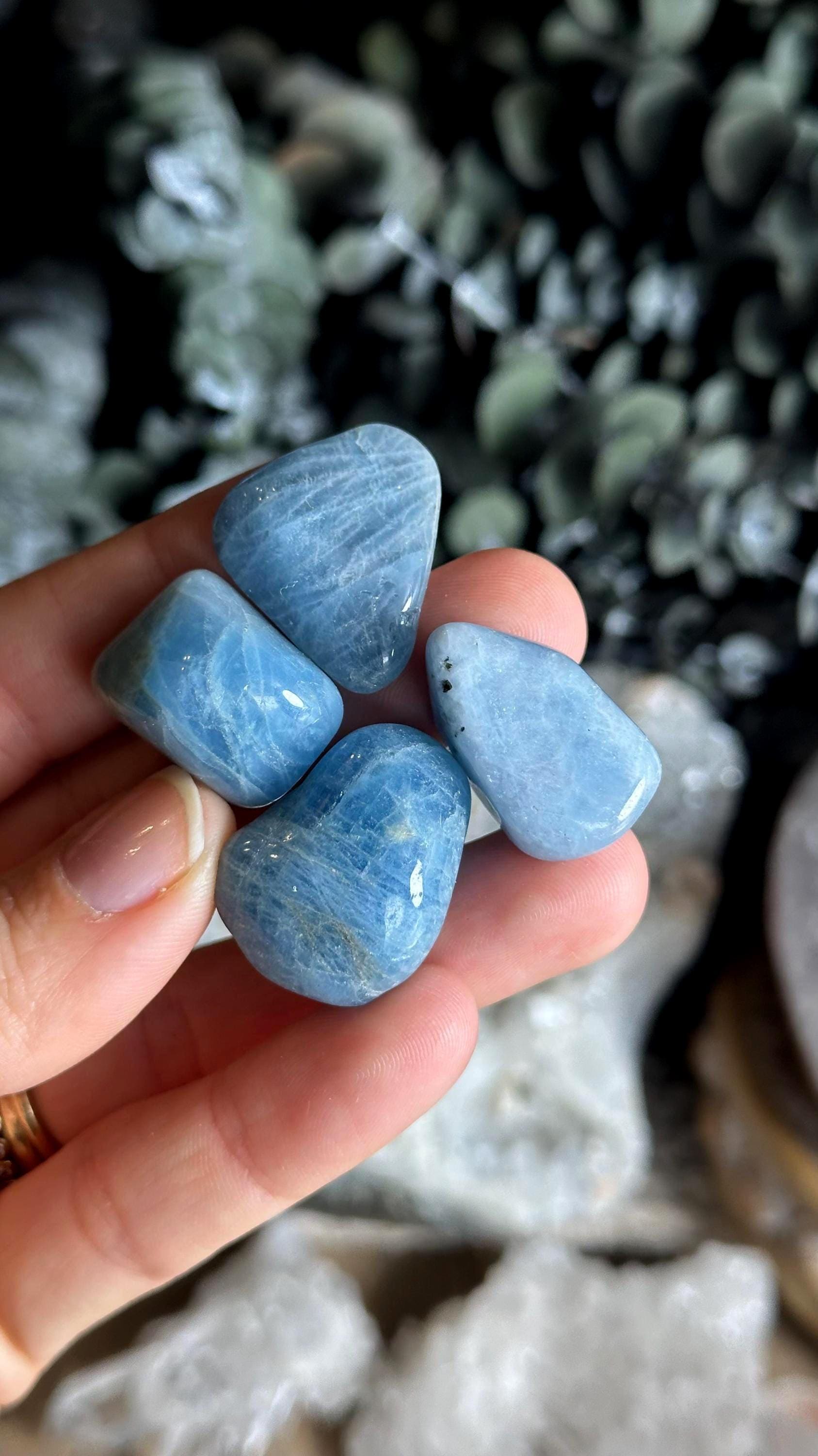 Tumbled Aquamarine  , Aquamarine Pebble
