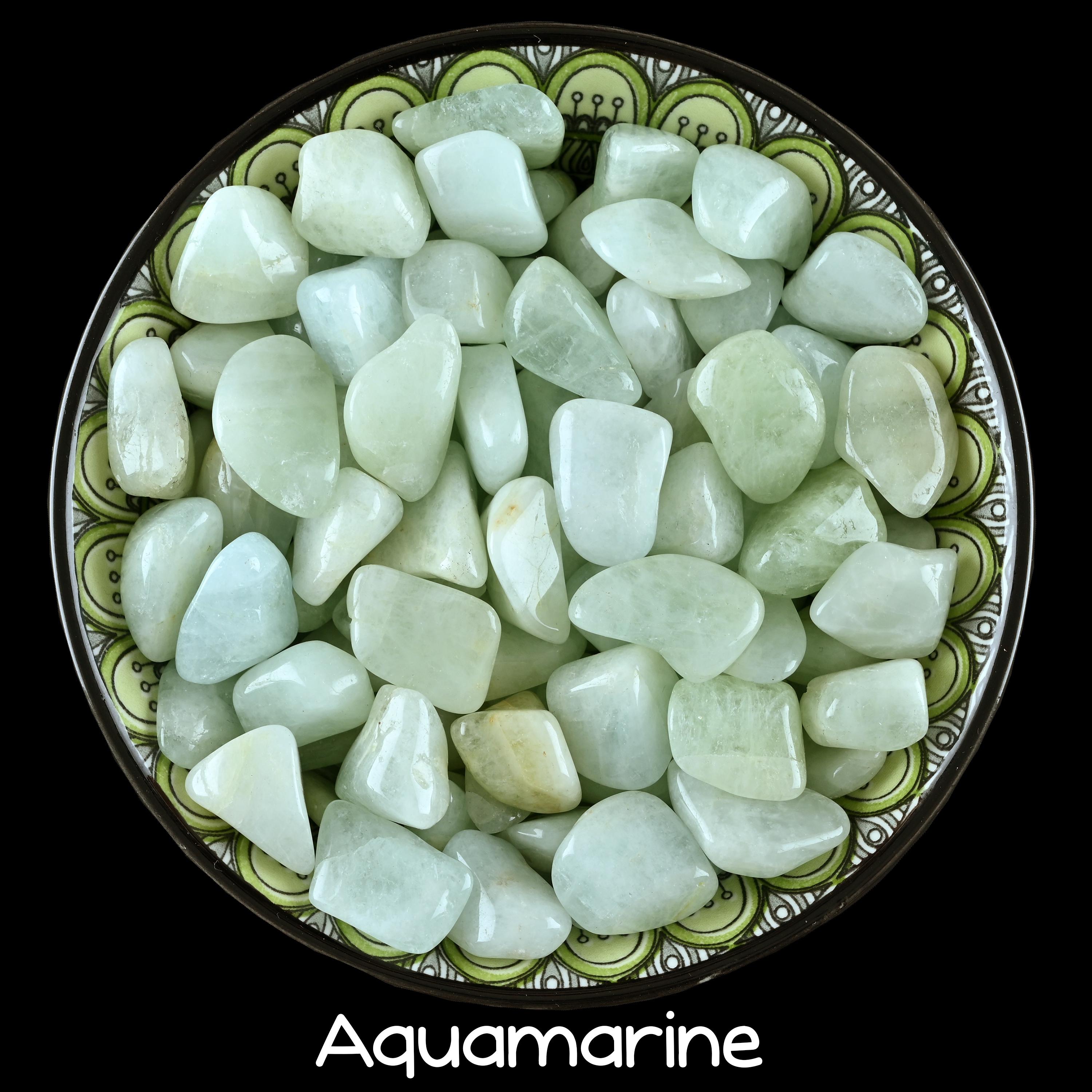 Set Of 10 Aquamarine Tumbled Stones, Polished Blue Crystals, Altar Ritual Gem Kit Set Of 10 Aquamarine Tumbled Stones, Polished Blue Crystals, Altar Ritual Gem Kit