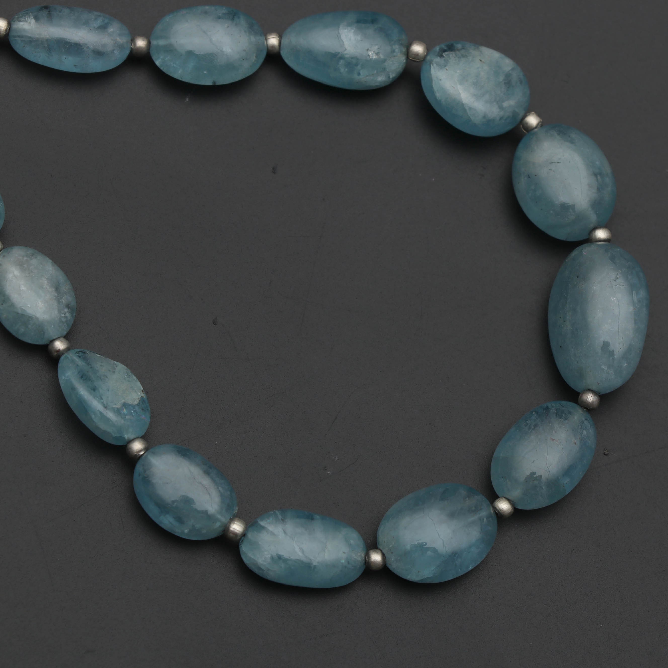 Sky Blue Aquamarine Smooth Tumble, 7x9 Mm To 11x16 Mm, Blue Aquamarine Tumble, Aquamarine Tumble Strand, 8 Inch, Price Per Strand