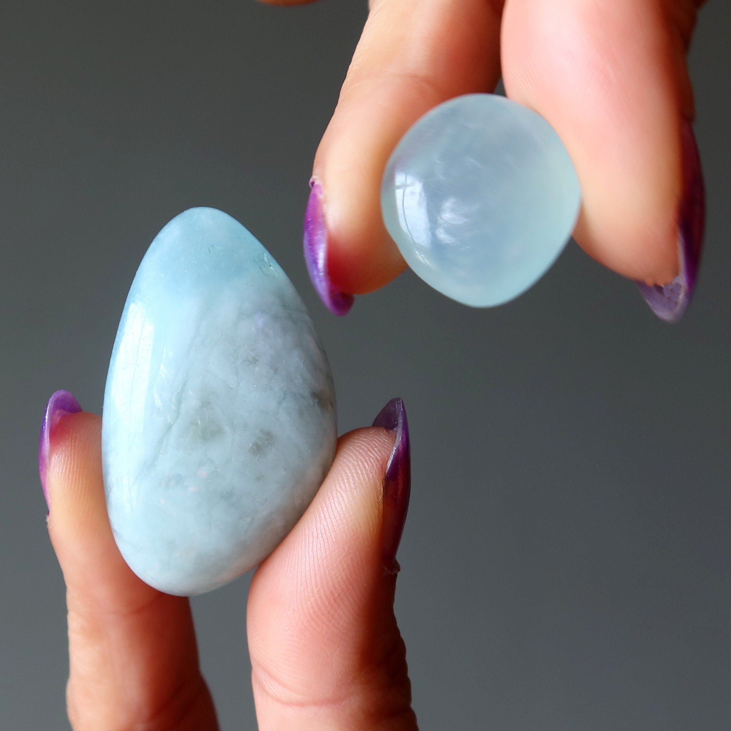 Aquamarine Tumbled Stone Blue Cleansing Crystal Aquamarine Tumbled Stone Blue Cleansing Crystal