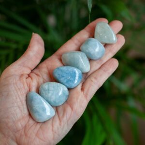 Aquamarine Stone, Natural Aquamarine, Tumbled Stone, Cape Cod Crystals