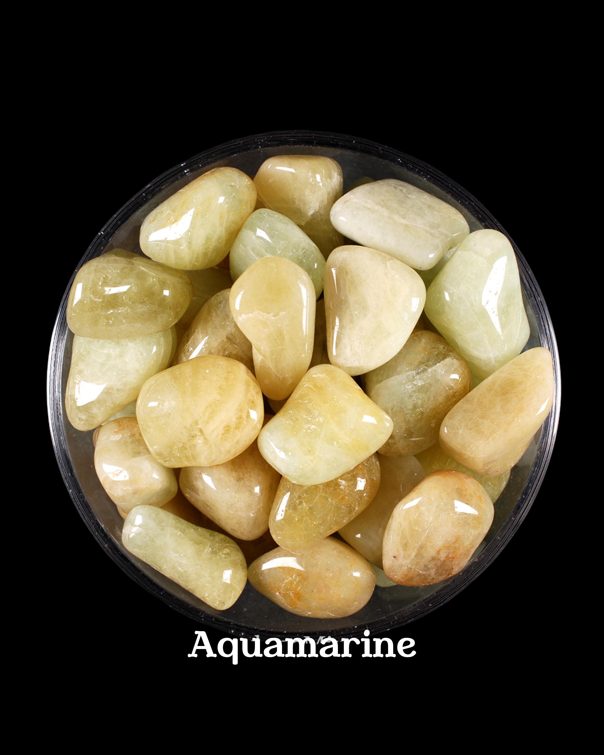 Aquamarine Tumbled Stone, Clear Communication, Throat Chakra Ritual Gem Aquamarine Tumbled Stone, Clear Communication, Throat Chakra Ritual Gem