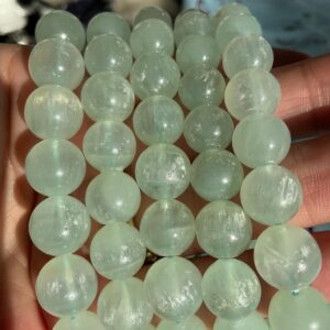 Blue Aragonite Beaded Stretch Bracelet: Calming Gemstone Jewelry