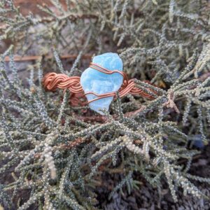 blue aragonite braded copper wire bracelet, handmade braded copper cuff bracelet, copper bead bracelet, natural copper cuff, adjustable cuff