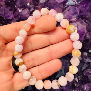 Pink Aragonite Bracelet - 7-8mm - Etsy Only