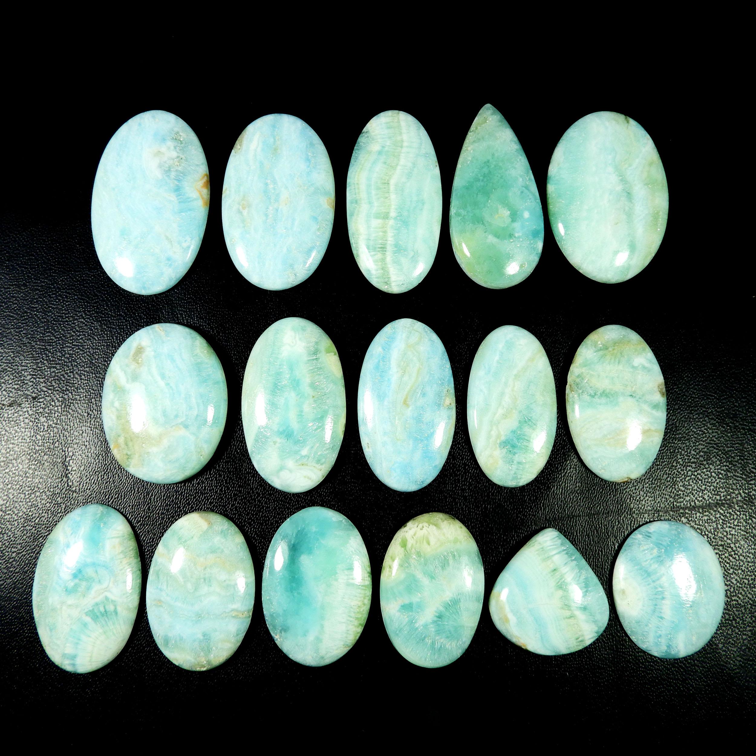 Awesome~ Blue Aragonite Gemstone. Natural Aragonite Cabochon. Aragonite Crystal Polished Mix Shape Loose For Jewelry.