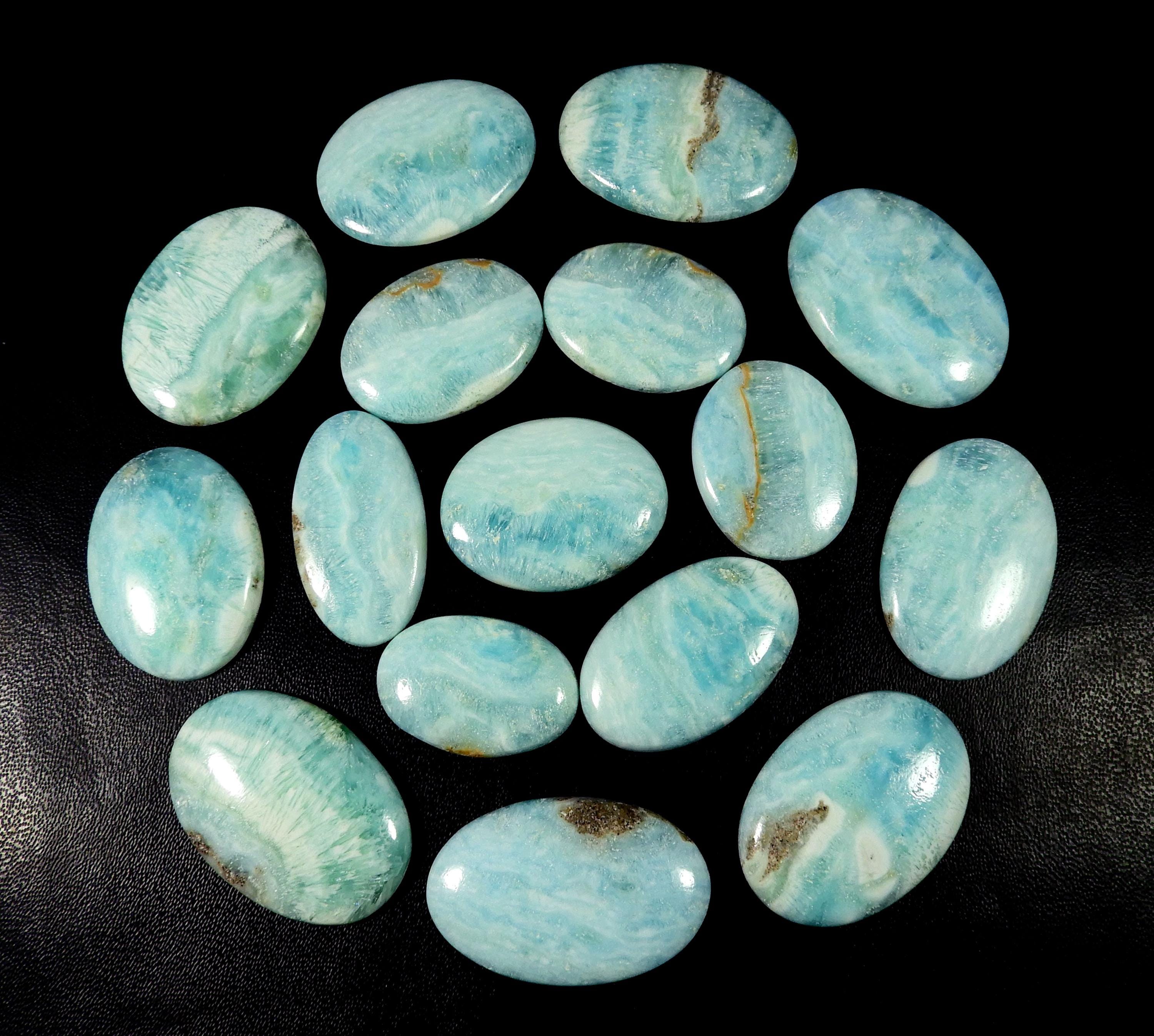Natural Aragonite Gemstone. Blue Aragonite Cabochon. Wholesale Price Aragonite Crystal Polished Oval Shape Loose For Jewelry. Natural Aragonite Gemstone. Blue Aragonite Cabochon. Wholesale Price Aragonite Crystal Polished Oval Shape Loose For Jewelry.