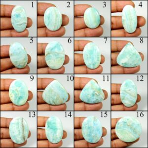 Natural Aragonite Gemstone. Charming~ Blue Aragonite Cabochon. Aragonite Crystal Polished Mix Shape Loose For Jewelry.