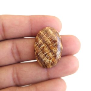 Oval Aragonite Cabochon: Natural Healing Crystal Gemstone (30x21x5 Mm, 26.4 Carat
