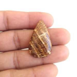 Pear Aragonite Cabochon Gemstone: 27.1 Carat Rough Stone Pendant