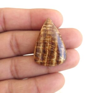Pear Aragonite Cabochon Gemstone: 31.5 Carat Jewelry Making Stone (34x23x6 Mm)