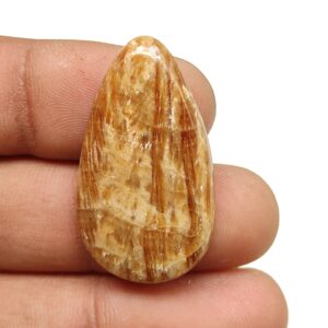 Pear Shape Candy Aragonite Cabochon - 25ct Brown Gemstone