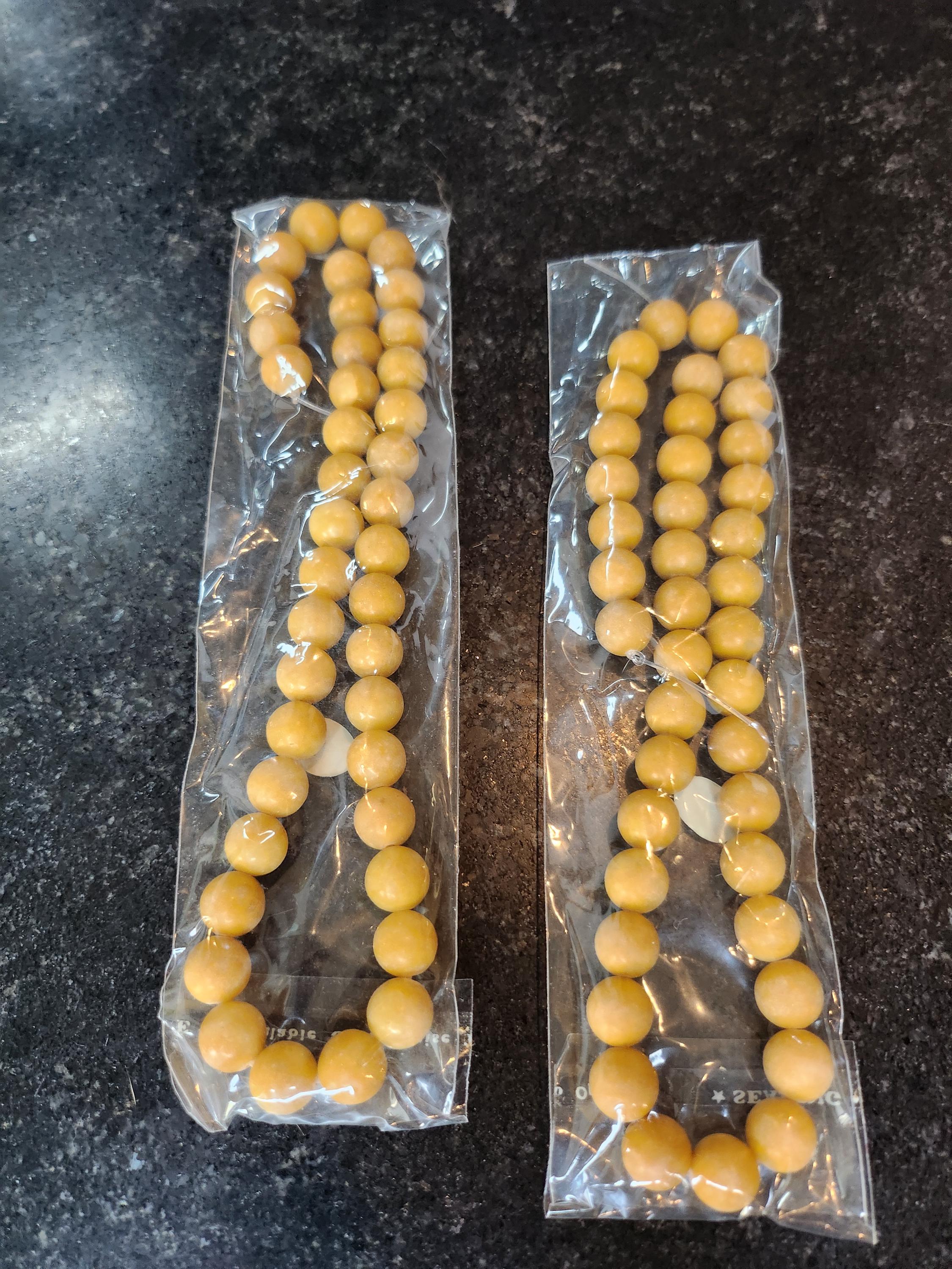 4 Strands Of 10-12mm Aragonite Beads
