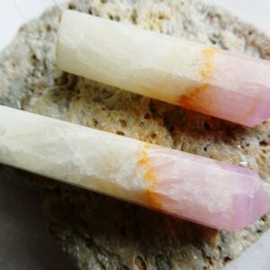 Pink Aragonite Crystal Point 45-50mm Bead -1 Large Stick Gemstone-pendant Jewelry Making- Craft Beads